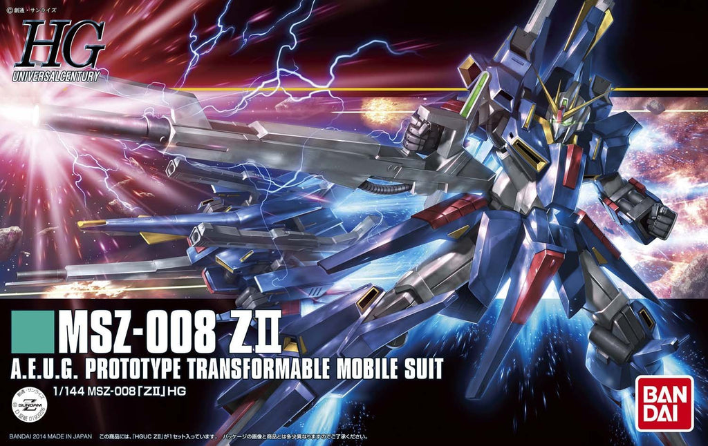 Gundam 1/144 HGUC #186 Zeta Gundam MSV MSZ-008 ZII Model Kit
