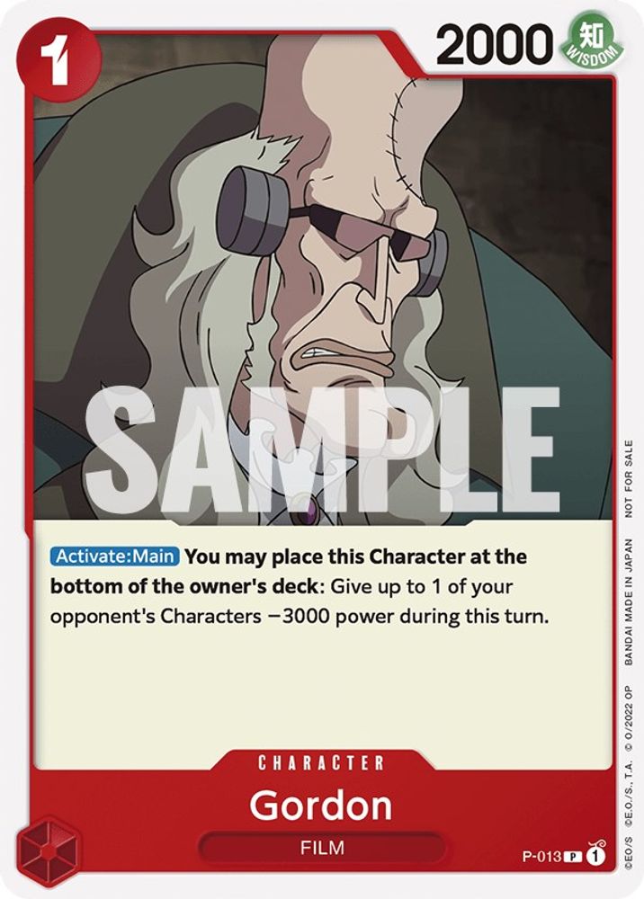 Gordon (One Piece Film Red) (P-013) - One Piece Promotion Cards