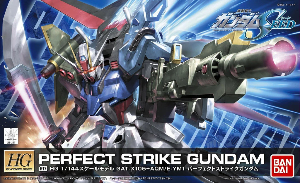 Gundam 1/144 HG Seed Remastered #R17 GAT-X105 + AQME/E-YM1 Perfect Strike Gundam Model Kit