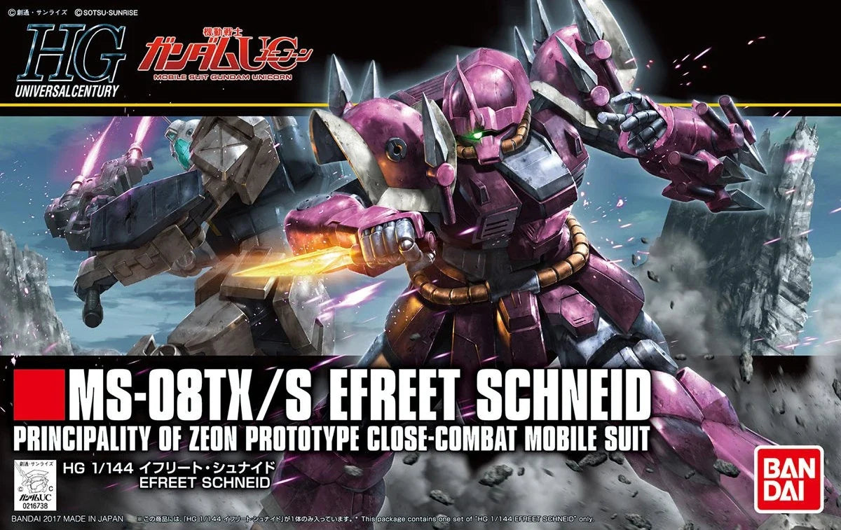 Gundam 1/144 HGUC #206 Gundam Unicorn MS-08TX/S Efreet Schneid Model Kit