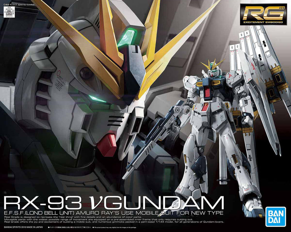 Gundam 1/144 RG #32 Char's Counterattack RX-93 v Nu Gundam Model Kit