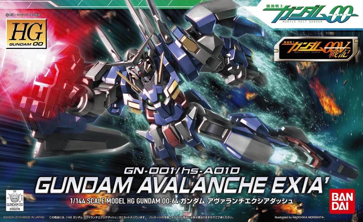 Gundam 1/144 HG 00 #64 GN-001/hs-A01D Avalanche Exia Dash Model Kit