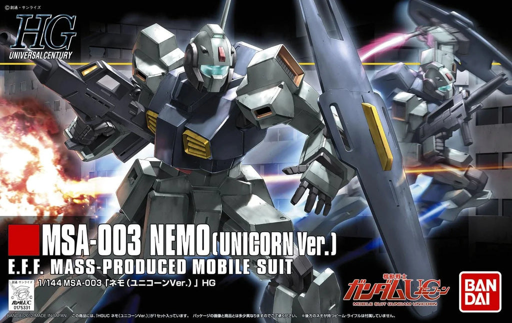 Gundam 1/144 HGUC #140 Gundam Unicorn MSA-003 Nemo (Unicorn Ver.) Model Kit