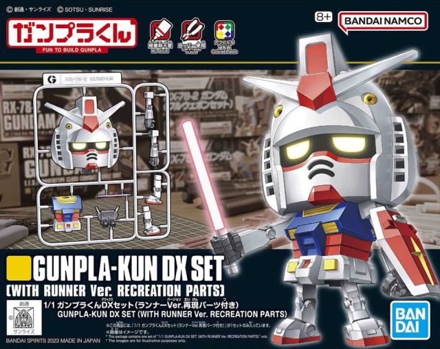 Gundam 1/1 Gunpla-Kun DX Set (With Runner Ver. Recreation Parts) Model Kit