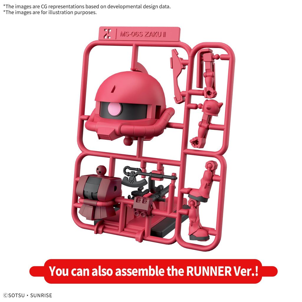 Gundam 1/1 Gunpla-Kun CharZaku-Kun DX Set (With Runner Ver. Recreation Parts) Model Kit