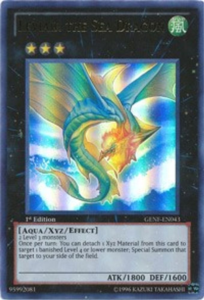 Leviair the Sea Dragon (GENF-EN043) Ultra Rare  1st Edition
