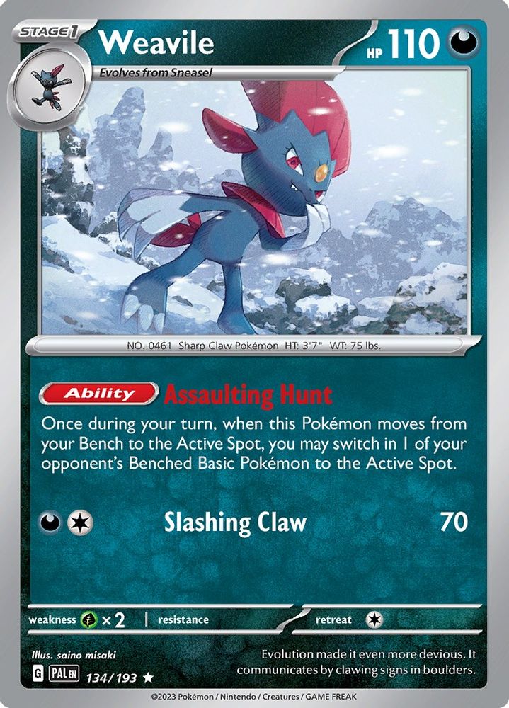 Weavile (134/193) - Holofoil - Rare