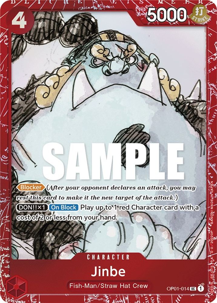 Jinbe (Premium Card Collection -ONE PIECE FILM RED Edition-) (OP01-014) - One Piece Promotion Cards Foil