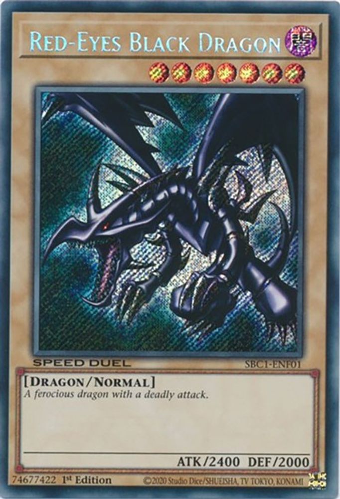 Red-Eyes Black Dragon (Secret Rare) - SBC1-ENF01 Secret Rare 1st Edition