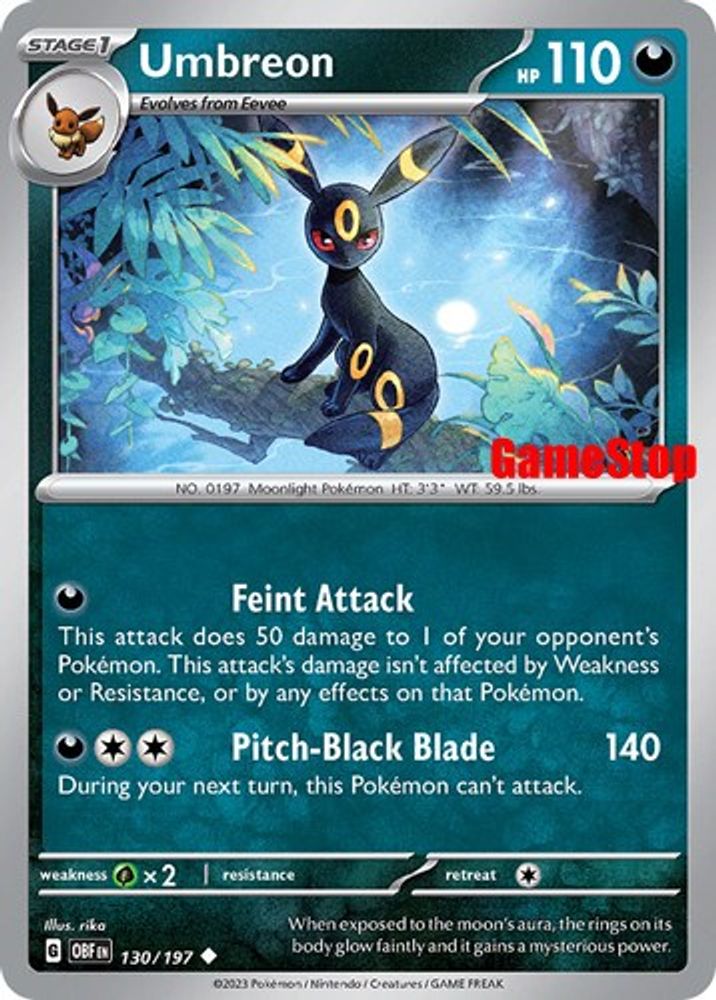 Umbreon (GameStop Exclusive) (130/197) - Reverse Holofoil - Promo