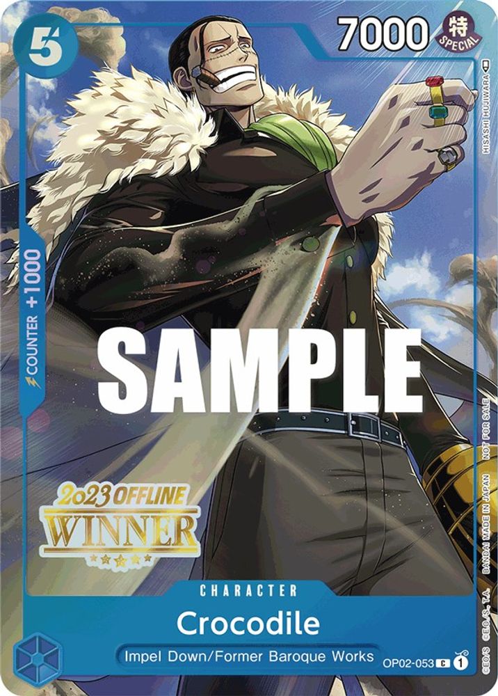 Crocodile (Offline Regional 2023) [Winner] (OP02-053) - One Piece Promotion Cards Foil