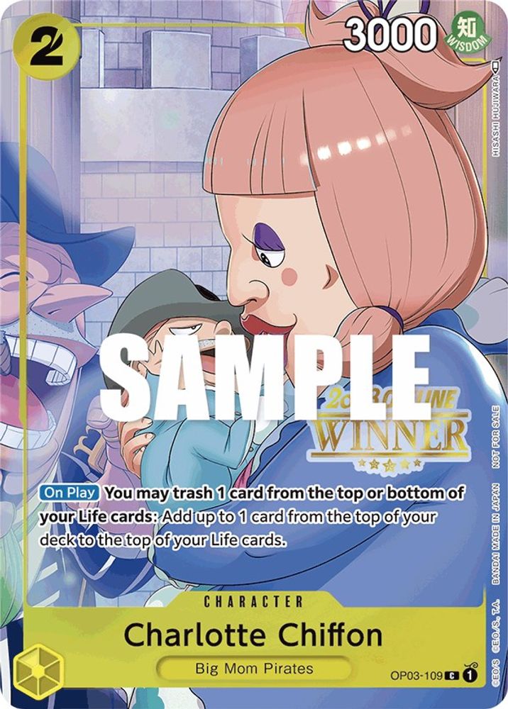 Charlotte Chiffon (Offline Regional 2023) [Winner] (OP03-109) - One Piece Promotion Cards Foil