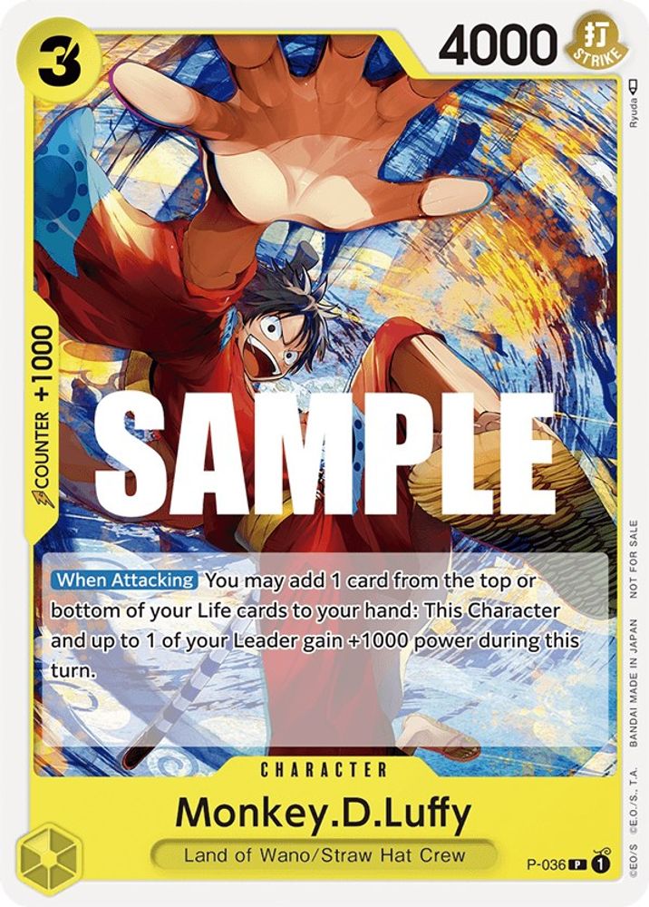 Monkey.D.Luffy (Pre-Release Tournament) (P-036) - One Piece Promotion Cards