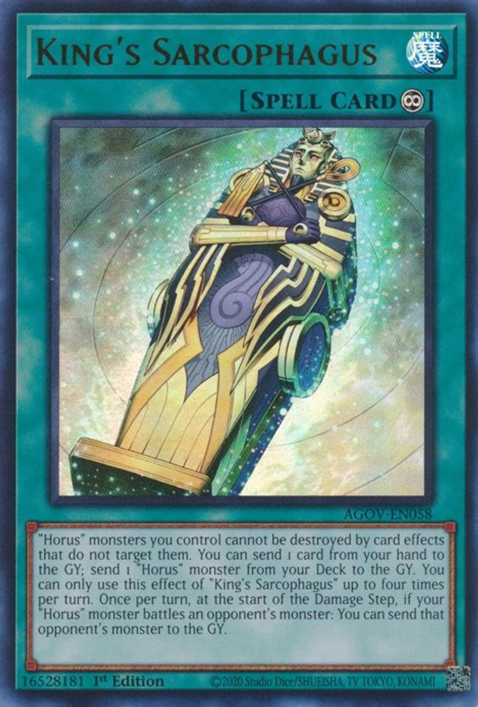 King's Sarcophagus - AGOV-EN058 Ultra Rare 1st Edition
