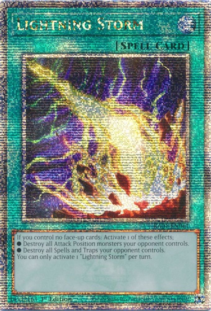 Lightning Storm (Quarter Century Secret Rare) - RA01-EN061 Quarter Century Secret Rare 1st Edition