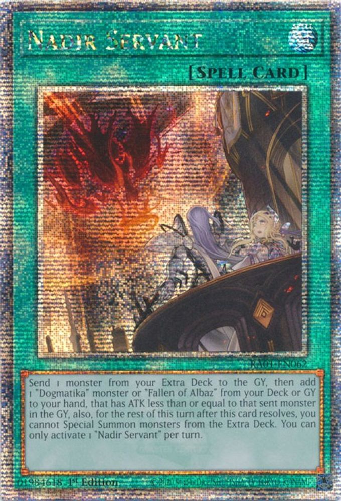 Nadir Servant (Quarter Century Secret Rare) - RA01-EN062 Quarter Century Secret Rare 1st Edition