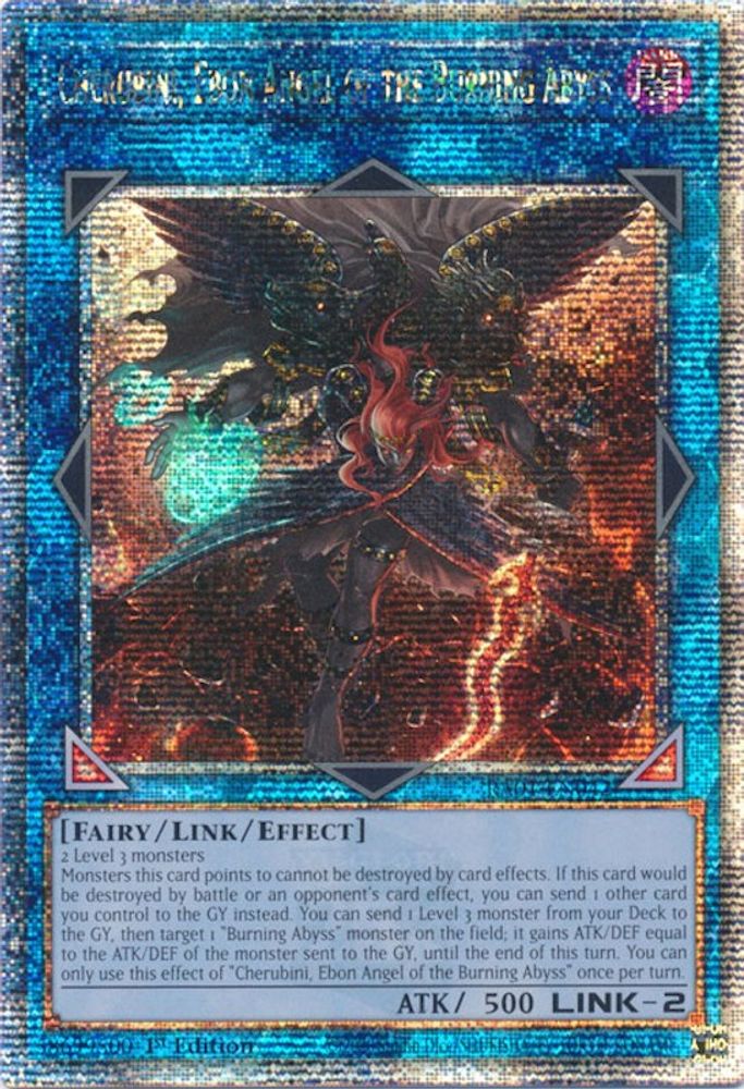 Cherubini, Ebon Angel of the Burning Abyss (Quarter Century Secret Rare) - RA01-EN042 Quarter Century Secret Rare 1st Edition