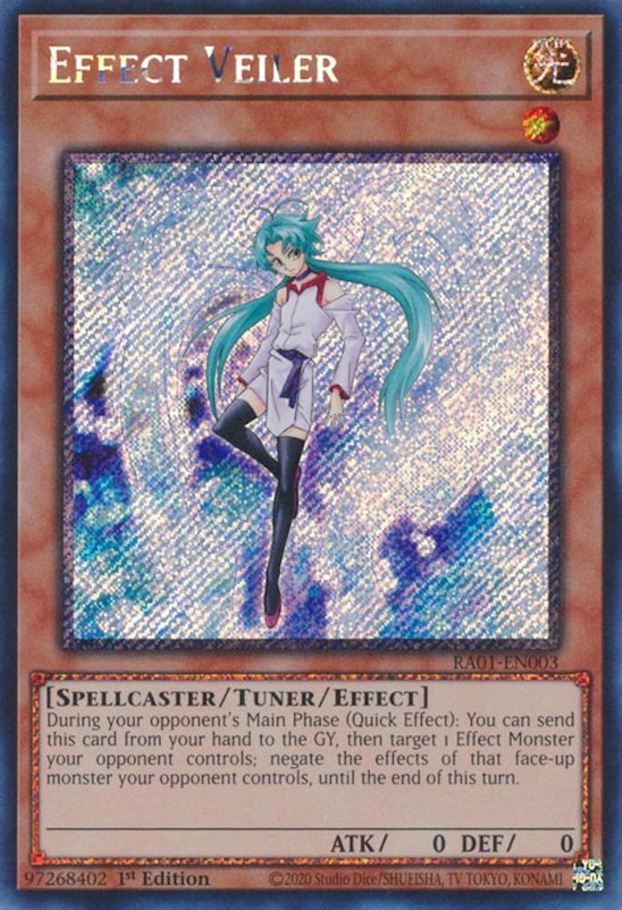 Effect Veiler (Platinum Secret Rare) - RA01-EN003 Platinum Secret Rare 1st Edition