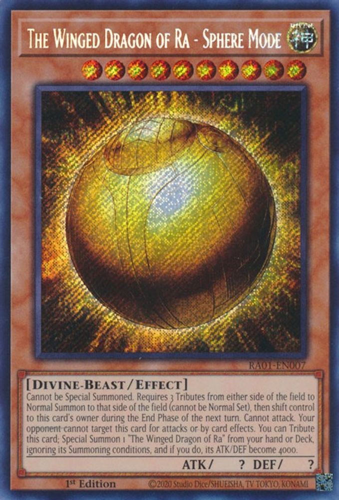 The Winged Dragon of Ra - Sphere Mode (Secret Rare) - RA01-EN007 Secret Rare 1st Edition