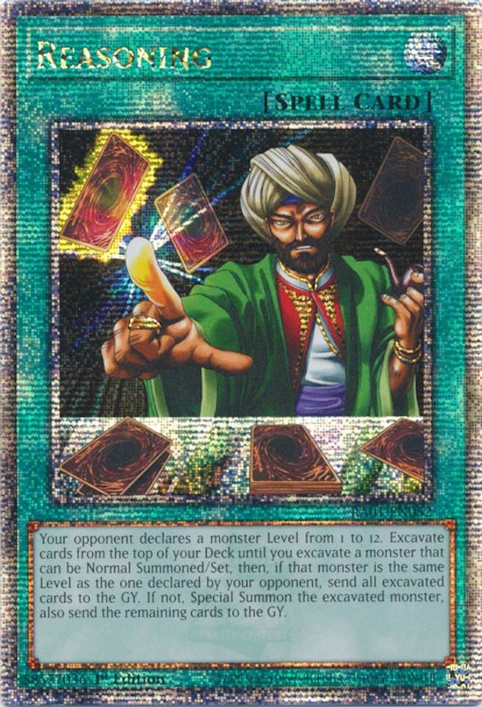 Reasoning (Quarter Century Secret Rare) - RA01-EN052 Quarter Century Secret Rare 1st Edition