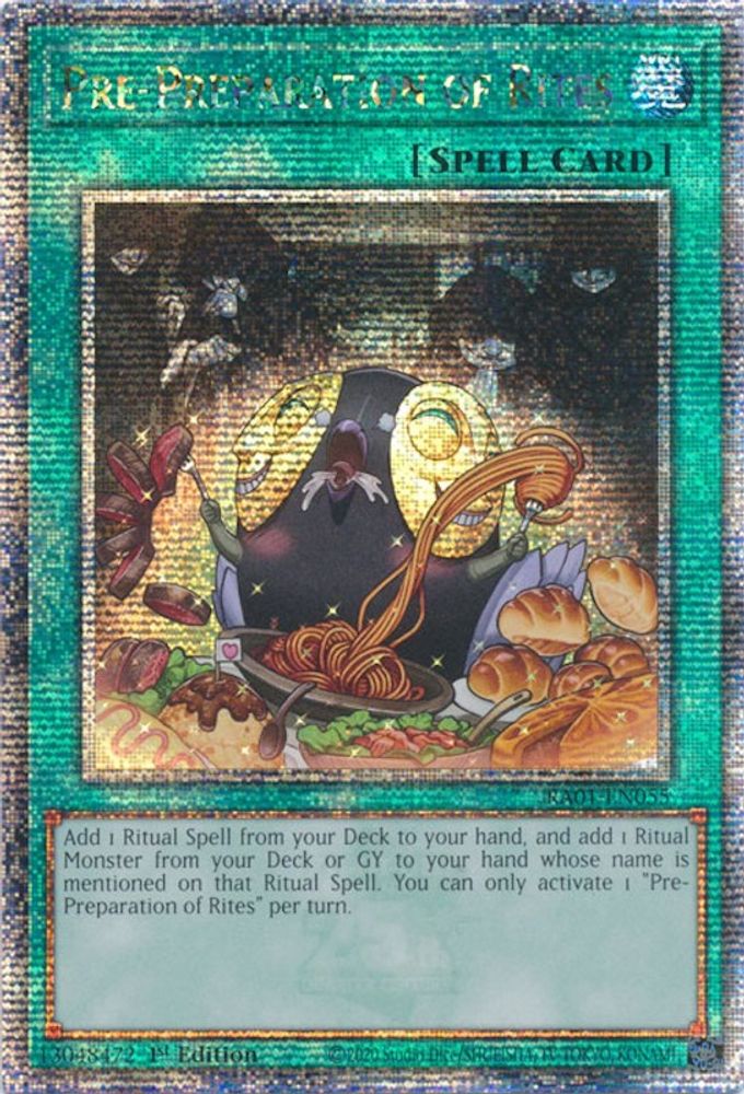 Pre-Preparation of Rites (Quarter Century Secret Rare) - RA01-EN055 Quarter Century Secret Rare 1st Edition