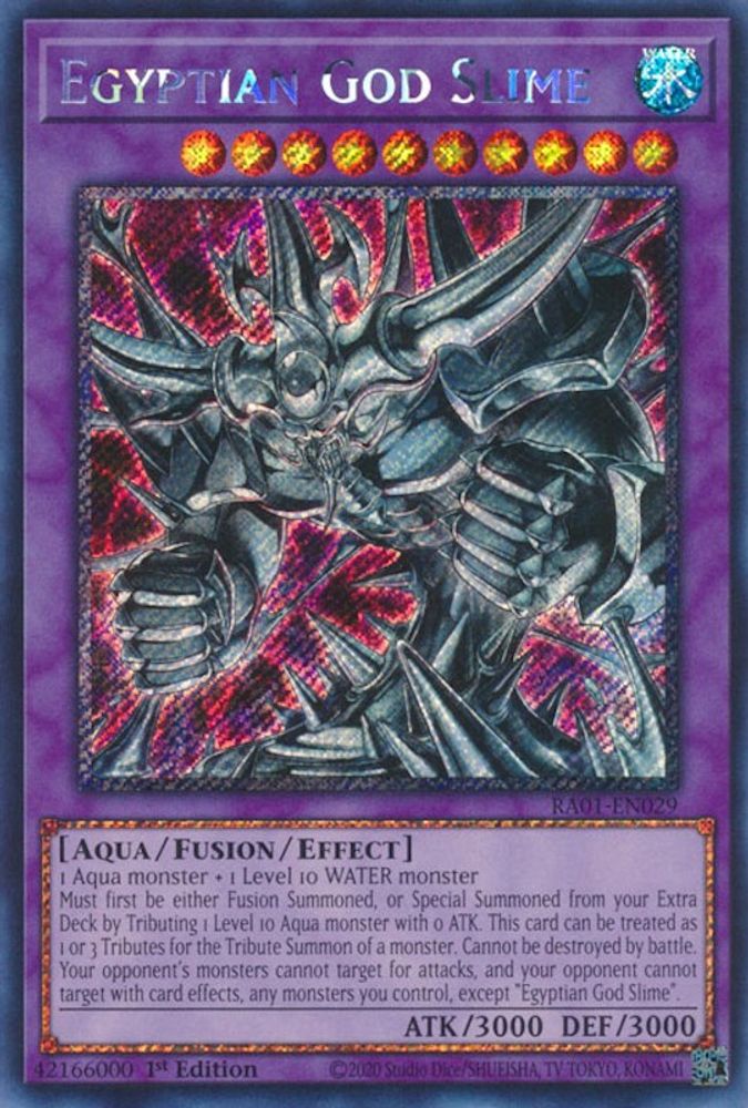 Egyptian God Slime (Platinum Secret Rare) - RA01-EN029 Platinum Secret Rare 1st Edition