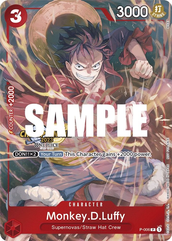 Monkey.D.Luffy (006) (CS 2023 Celebration Pack) (P-006) - One Piece Promotion Cards Foil