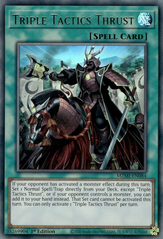 Triple Tactics Thrust - MZMI-EN084 Ultra Rare 1st Edition