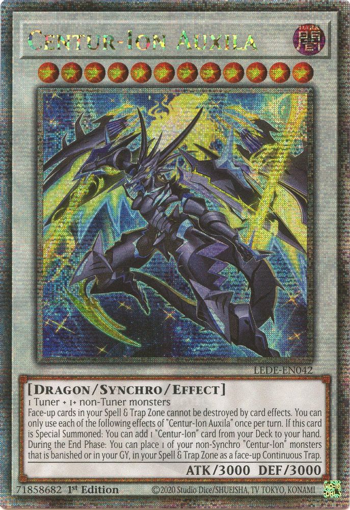 Centur-Ion Auxila (Quarter Century Secret Rare) - LEDE-EN042 Quarter Century Secret Rare 1st Edition
