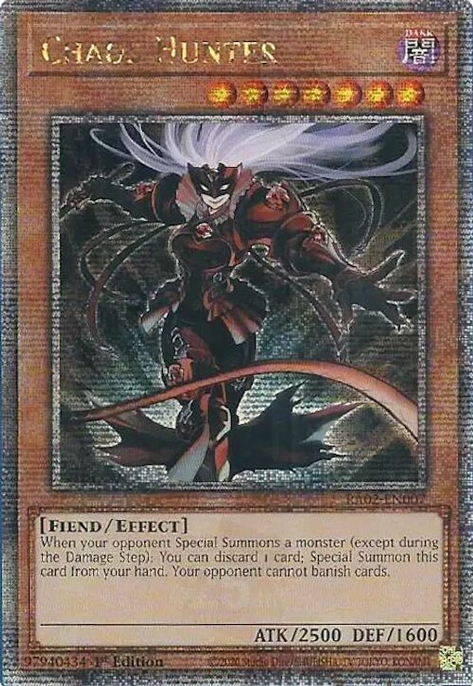 Chaos Hunter (Quarter Century Secret Rare) - RA02-EN007 Quarter Century Secret Rare 1st Edition