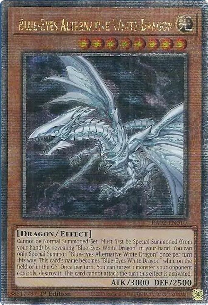 Blue-Eyes Alternative White Dragon (Quarter Century Secret Rare) - RA02-EN010 Quarter Century Secret Rare 1st Edition