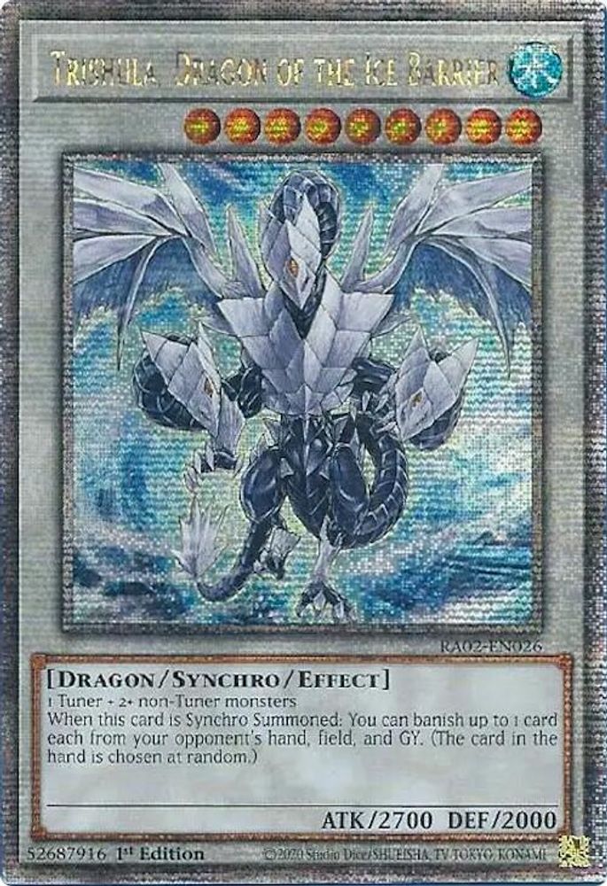 Trishula, Dragon of the Ice Barrier (Quarter Century Secret Rare) - RA02-EN026 Quarter Century Secret Rare 1st Edition