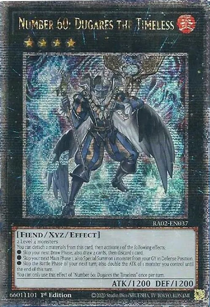 Number 60: Dugares the Timeless (Quarter Century Secret Rare) - RA02-EN037 Quarter Century Secret Rare 1st Edition