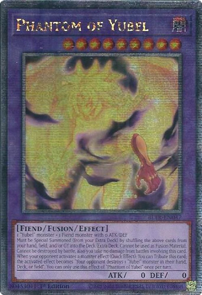 Phantom of Yubel (Quarter Century Secret Rare) - BLTR-EN047 Quarter Century Secret Rare 1st Edition