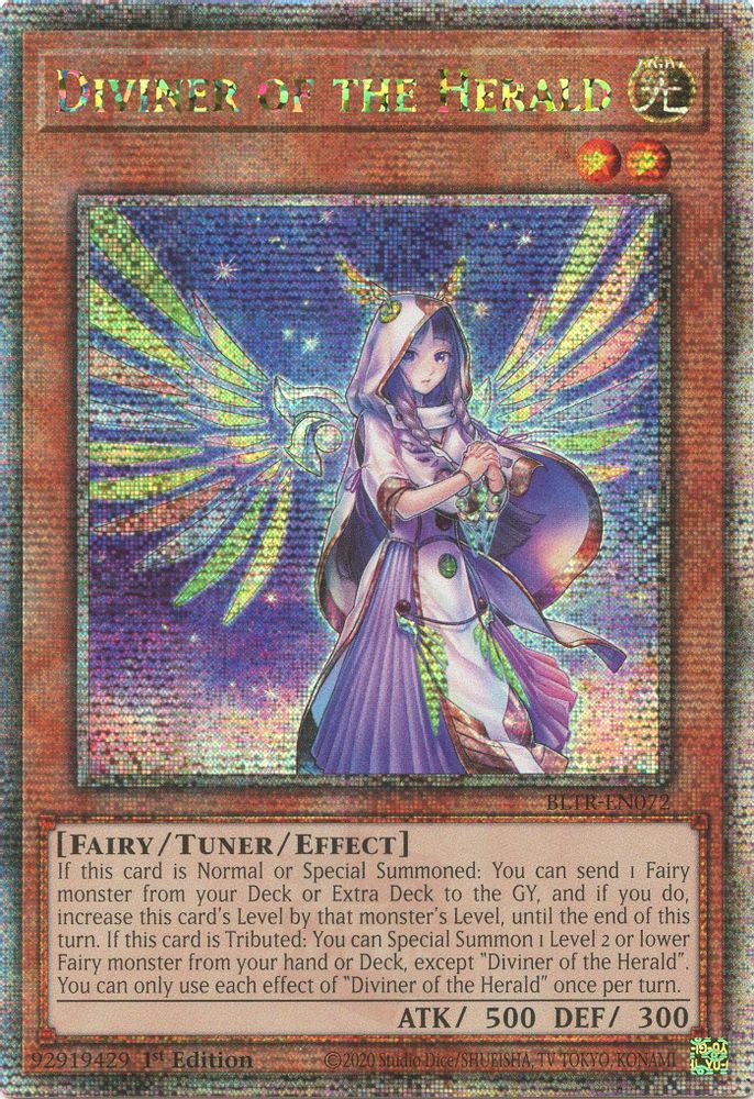Diviner of the Herald (Quarter Century Secret Rare) - BLTR-EN072 Quarter Century Secret Rare 1st Edition