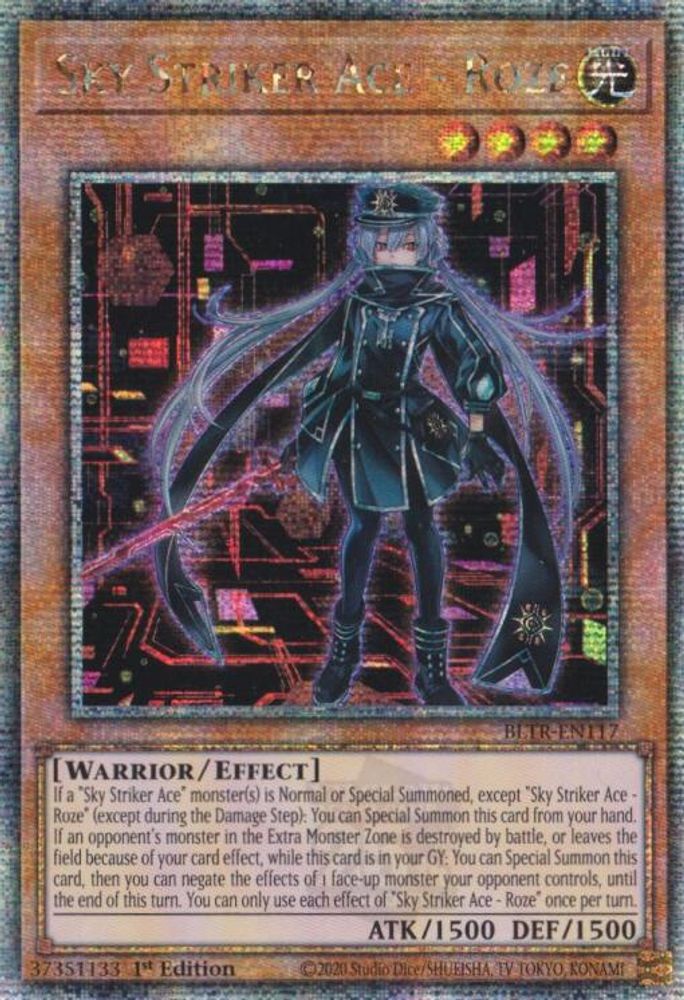Sky Striker Ace - Roze (Alternate Art) (Quarter Century Secret Rare) - BLTR-EN117 Quarter Century Secret Rare 1st Edition