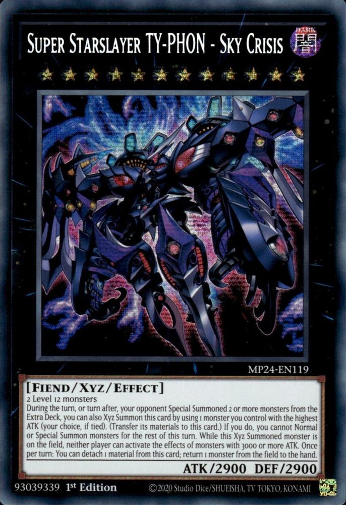 Super Starslayer TY-PHON - Sky Crisis - MP24-EN119 Prismatic Secret Rare 1st Edition