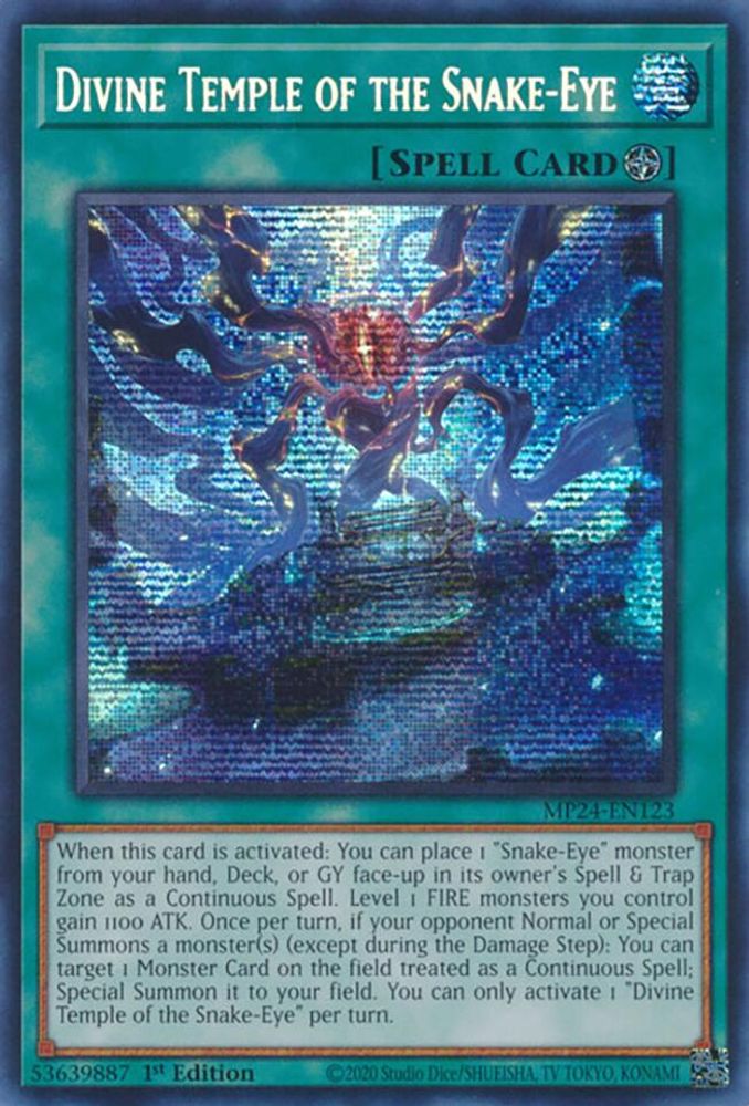 Divine Temple of the Snake-Eye - MP24-EN123 Prismatic Secret Rare 1st Edition
