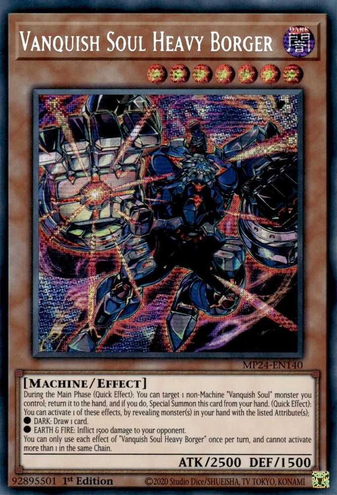 Vanquish Soul Heavy Borger - MP24-EN140 Prismatic Secret Rare 1st Edition