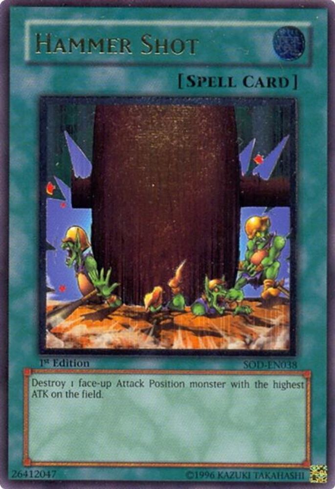 Hammer Shot (UTR) (SOD-EN038) Ultimate Rare  1st Edition