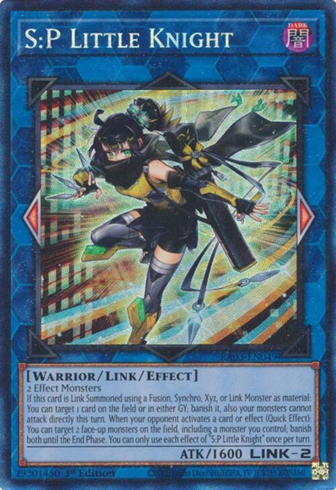 S:P Little Knight (PCR) - RA03-EN049 Prismatic Collector's Rare 1st Edition