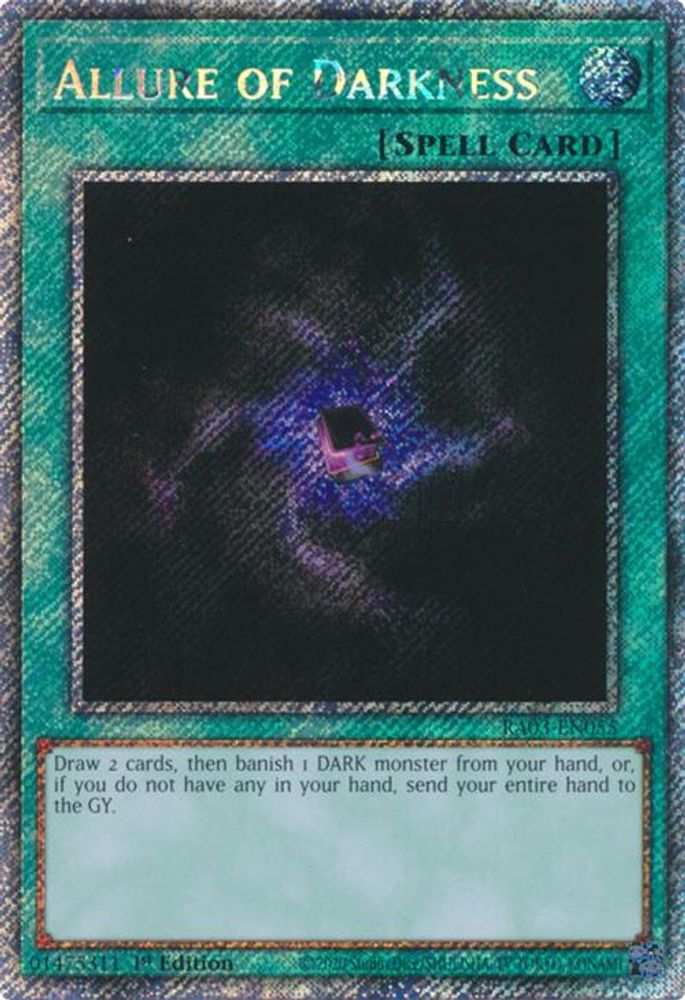 Allure of Darkness (Platinum Secret Rare) - RA03-EN055 Platinum Secret Rare 1st Edition