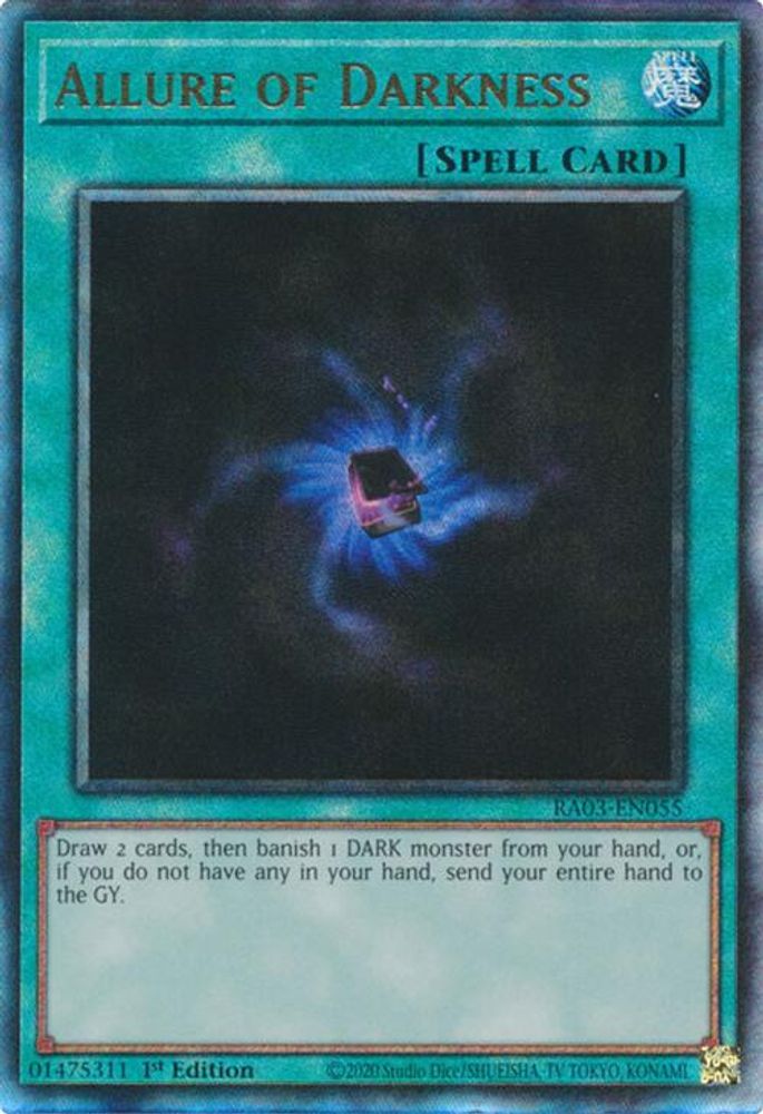 Allure of Darkness (PUR) - RA03-EN055 Prismatic Ultimate Rare 1st Edition