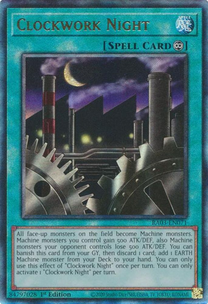 Clockwork Night (PUR) - RA03-EN071 Prismatic Ultimate Rare 1st Edition