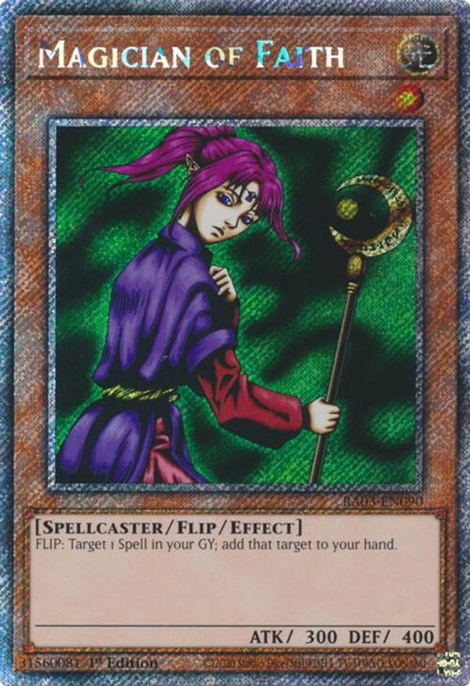 Magician of Faith (Platinum Secret Rare) - RA03-EN090 Platinum Secret Rare 1st Edition