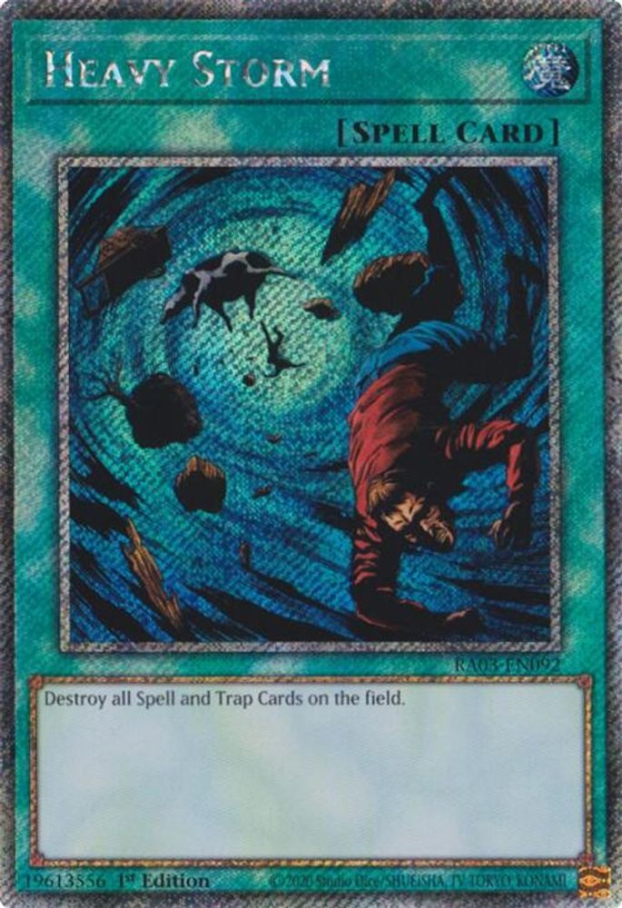 Heavy Storm (Platinum Secret Rare) - RA03-EN092 Platinum Secret Rare 1st Edition