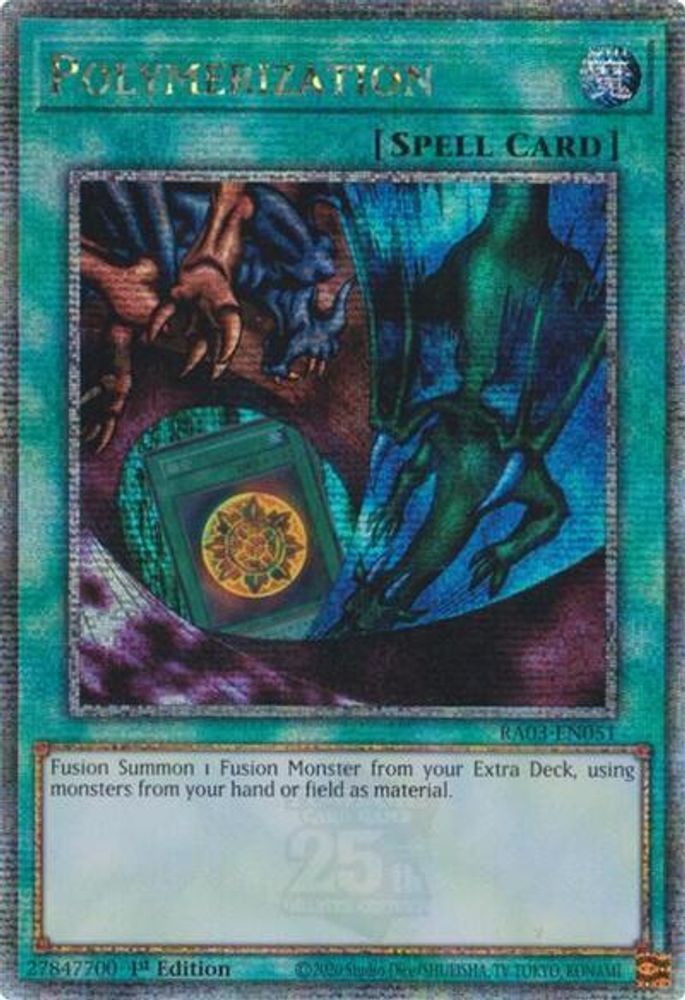 Polymerization (A) (Alternate Art) (Quarter Century Secret Rare) - RA03-EN051 Quarter Century Secret Rare 1st Edition