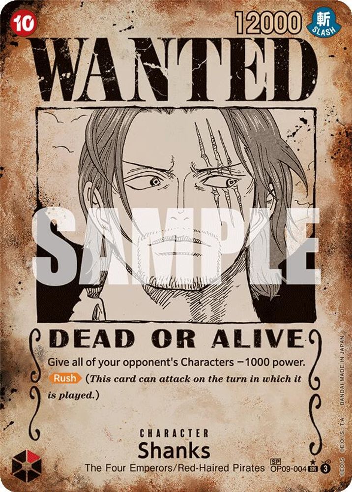 Shanks (004) (Wanted Poster) (OP09-004) - Emperors in the New World Foil