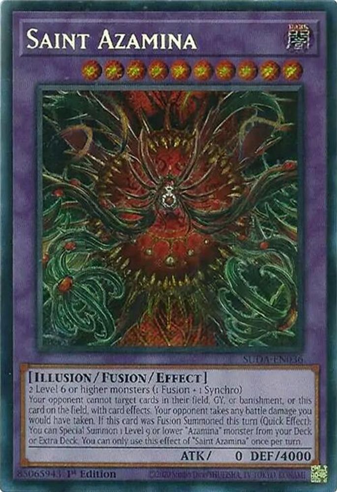 Saint Azamina - SUDA-EN036 Secret Rare 1st Edition