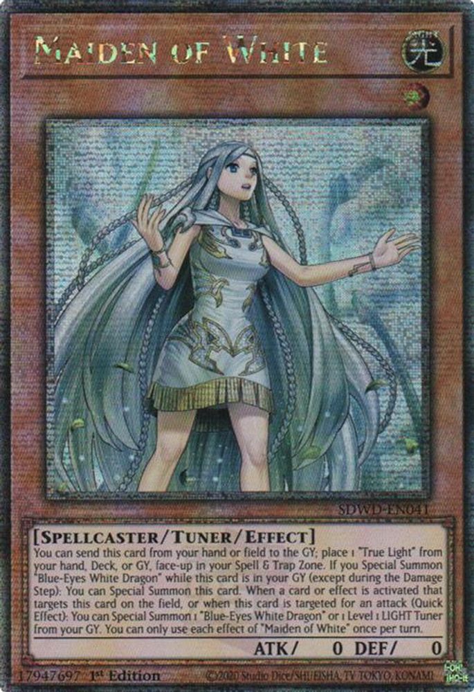 Maiden of White (Quarter Century Secret Rare) - SDWD-EN041 Quarter Century Secret Rare 1st Edition